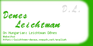 denes leichtman business card